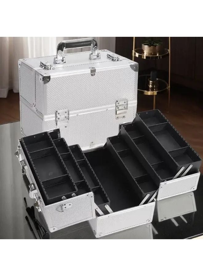 Black Portable Large Capacity Makeup Kit For Travel Salon And Home - Image 5